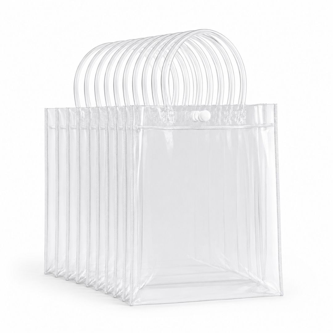Pack De 20 Bolsas De Regalo PVC Transparentes Con Asas