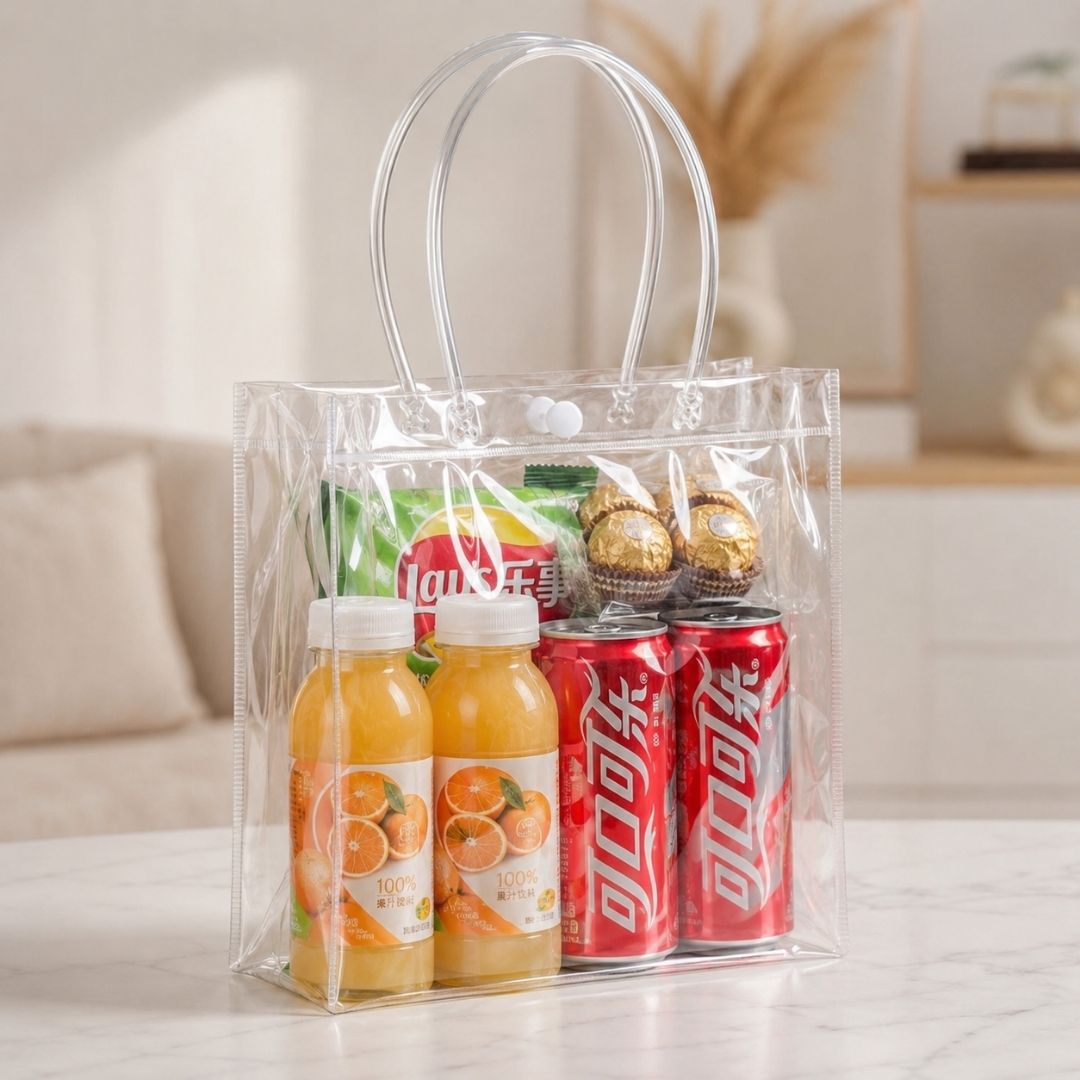 Pack De 20 Bolsas De Regalo PVC Transparentes Con Asas
