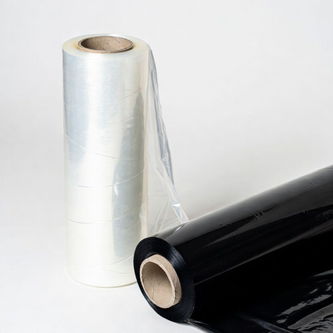 Rollo De Film Stretch Transparente o Negro para Embalaje