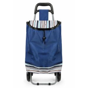 Carro De Compras Feria Plástico Con Bolsa Ruedas De 6 cm