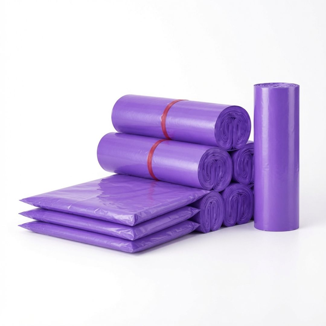 Pack de 100 Bolsas De Envío Courrier Auto Pegantes Morada