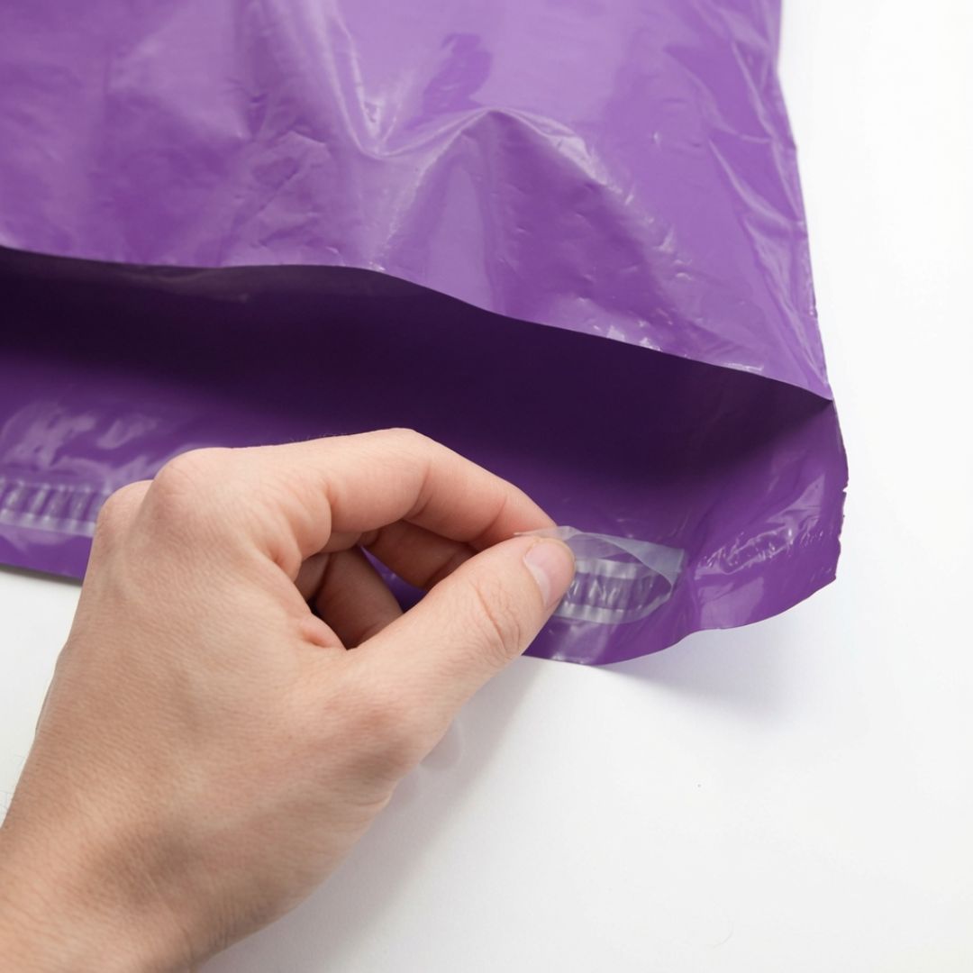 Pack de 100 Bolsas De Envío Courrier Auto Pegantes Morada