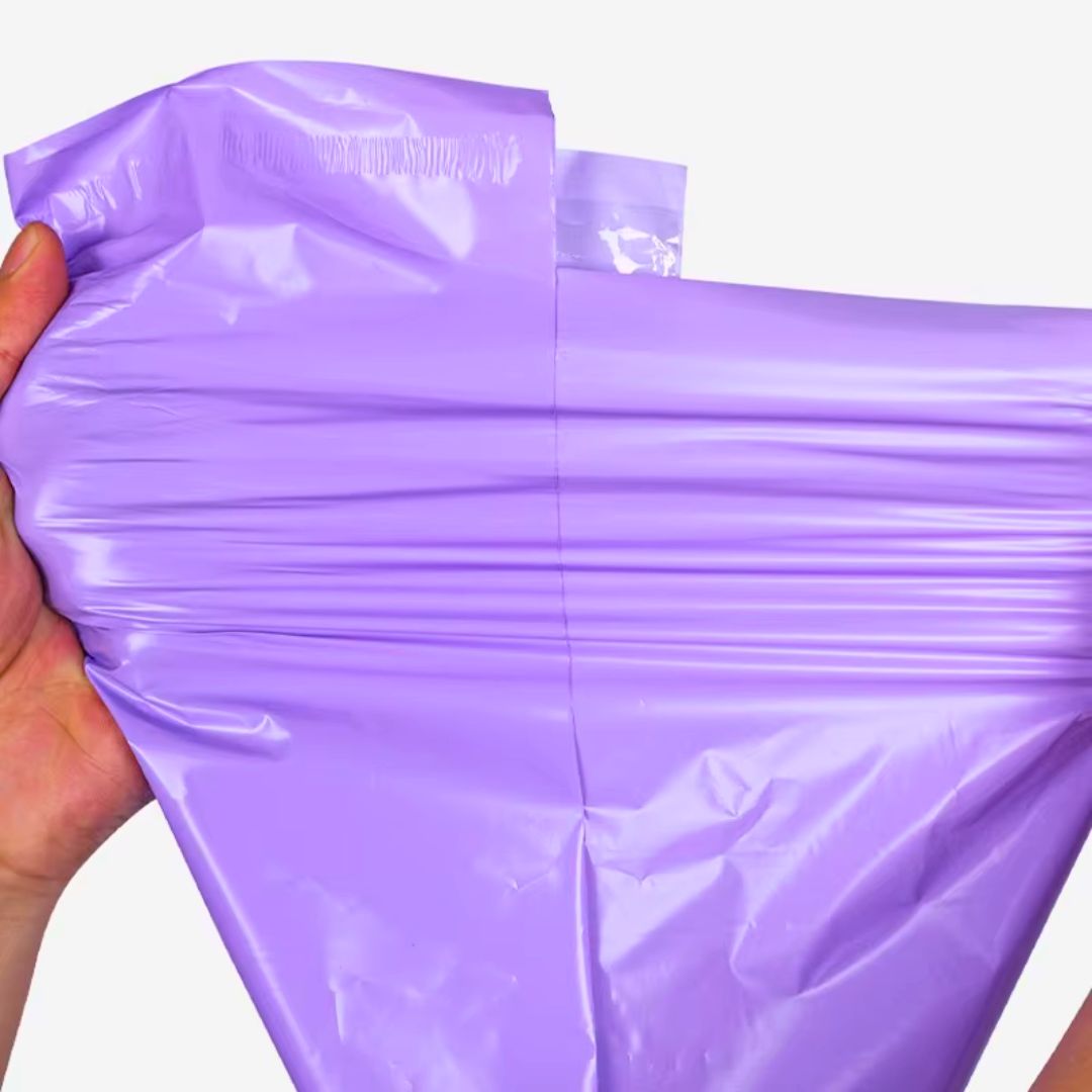 Pack de 100 Bolsas De Envío Courrier Auto Pegantes Morada
