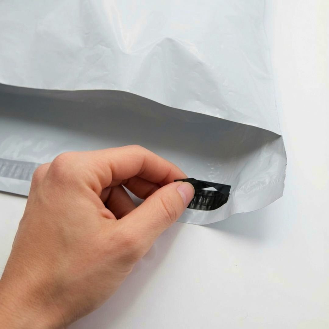 Pack de 100 Bolsas De Envío Auto Pegantes Blancas