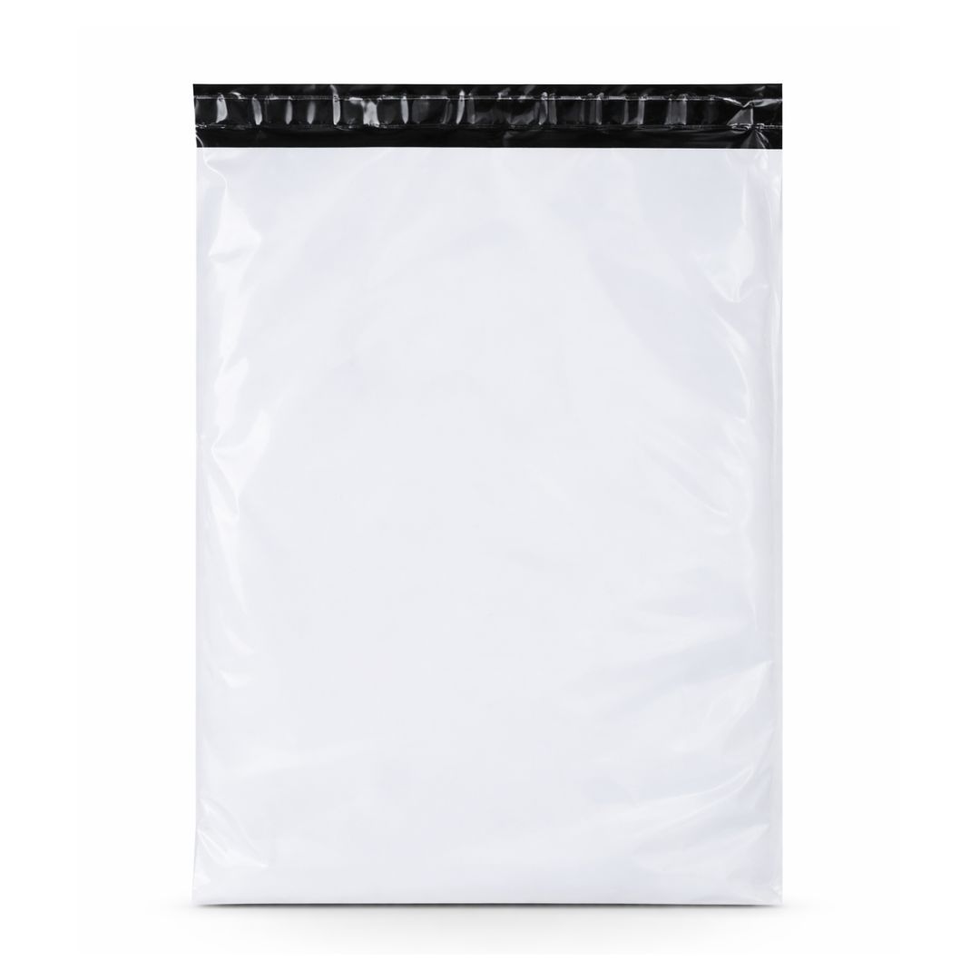 Pack de 100 Bolsas De Envío Auto Pegantes Blancas