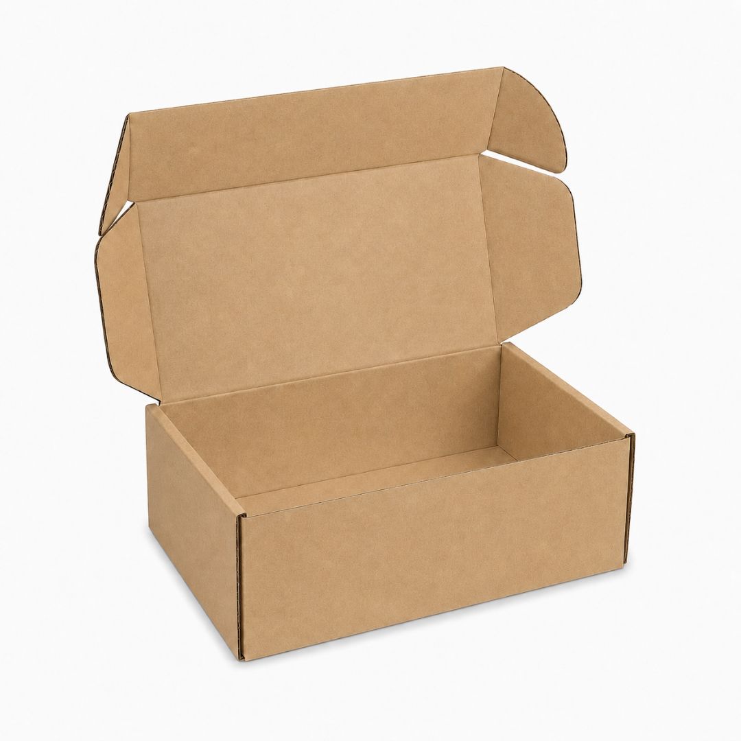 Pack de 10 Cajitas de Cartón para Envío Auto Armables Marrón