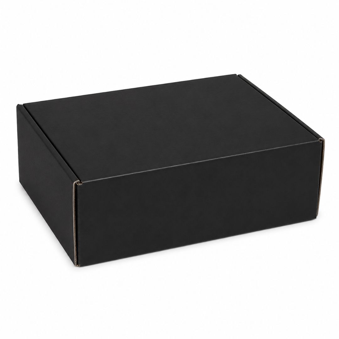 Pack de 10 Cajitas de Cartón para Envío Auto Armables Negras