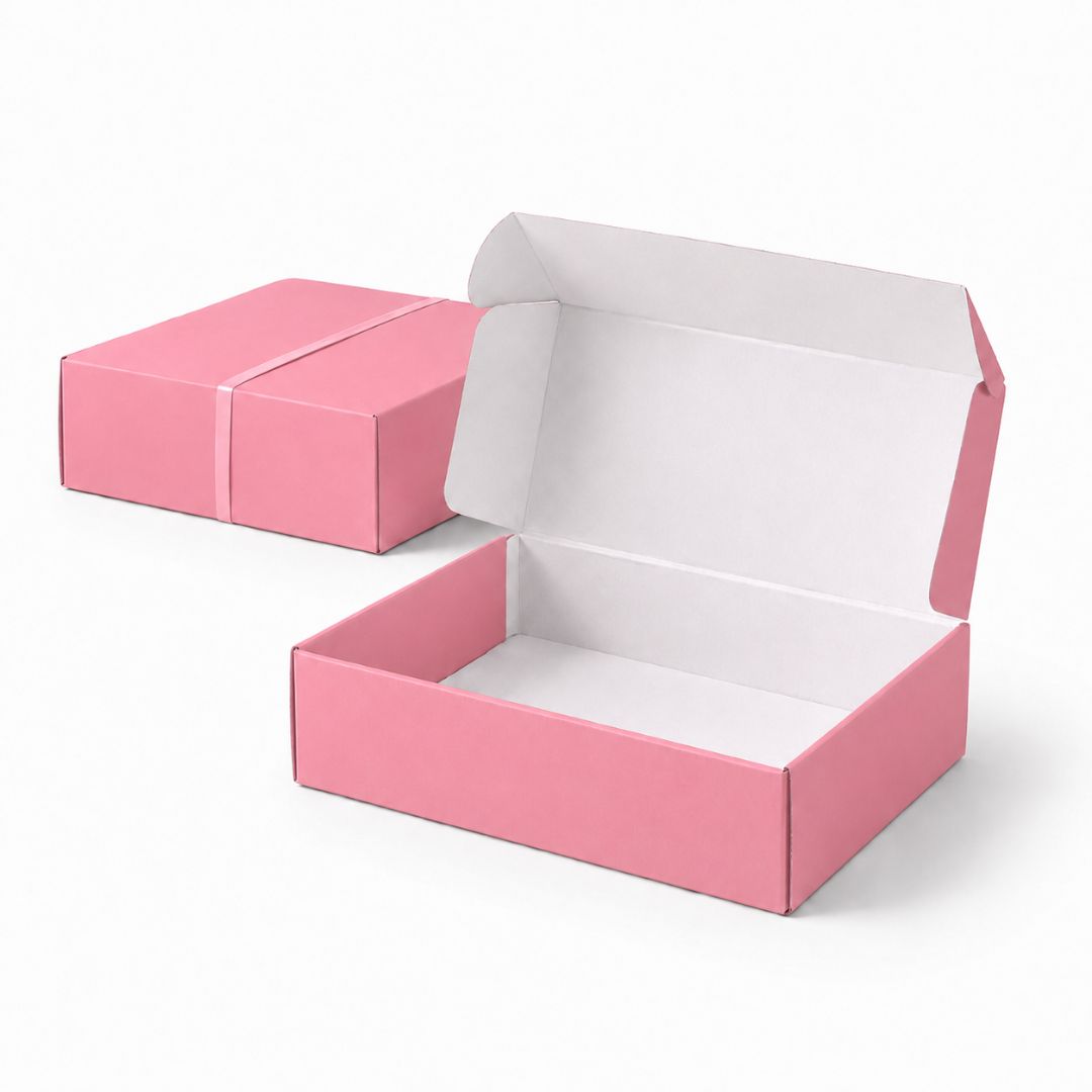 Pack de 10 Cajitas de Cartón para Envío Auto Armables Rosa