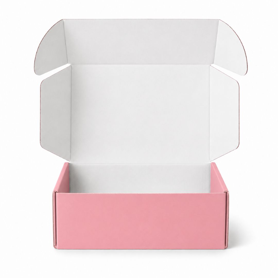 Pack de 10 Cajitas de Cartón para Envío Auto Armables Rosa