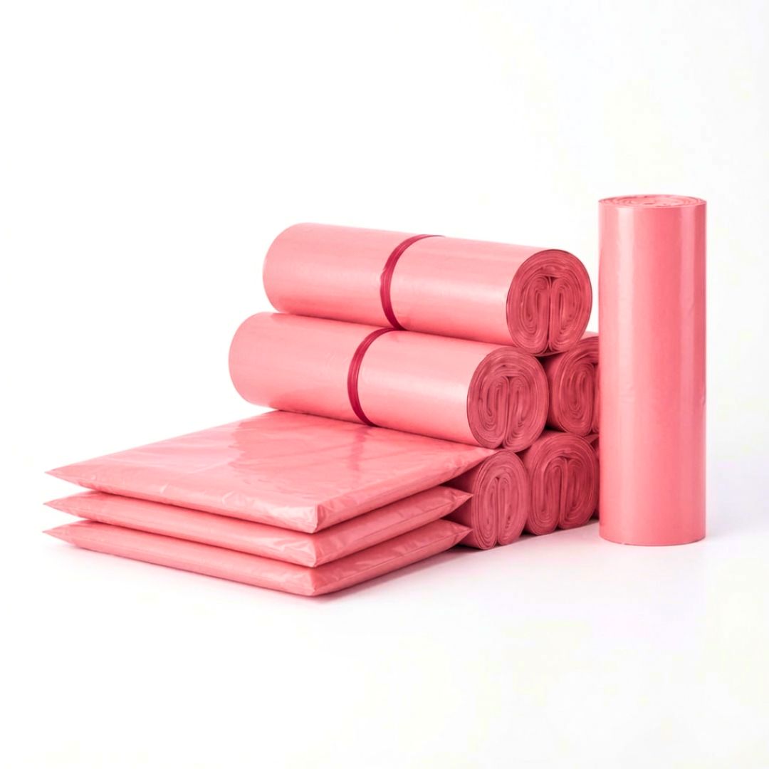 Pack de 100 Bolsas De Envío Courrier Auto Pegantes Rosa