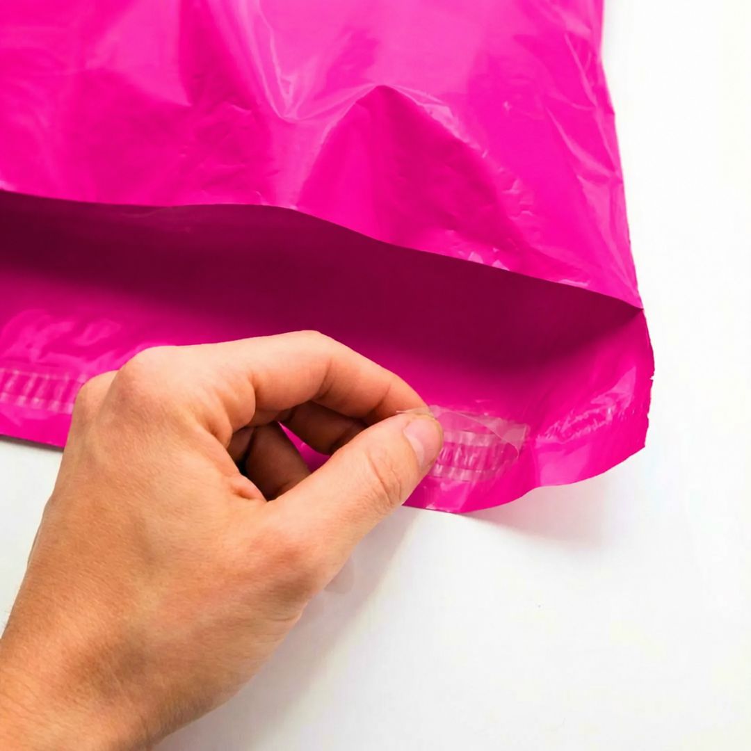 Pack De 100 Bolsas De Envío Courrier Auto Pegantes Fucsia