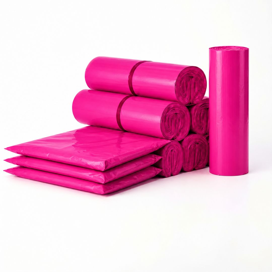 Pack De 100 Bolsas De Envío Courrier Auto Pegantes Fucsia