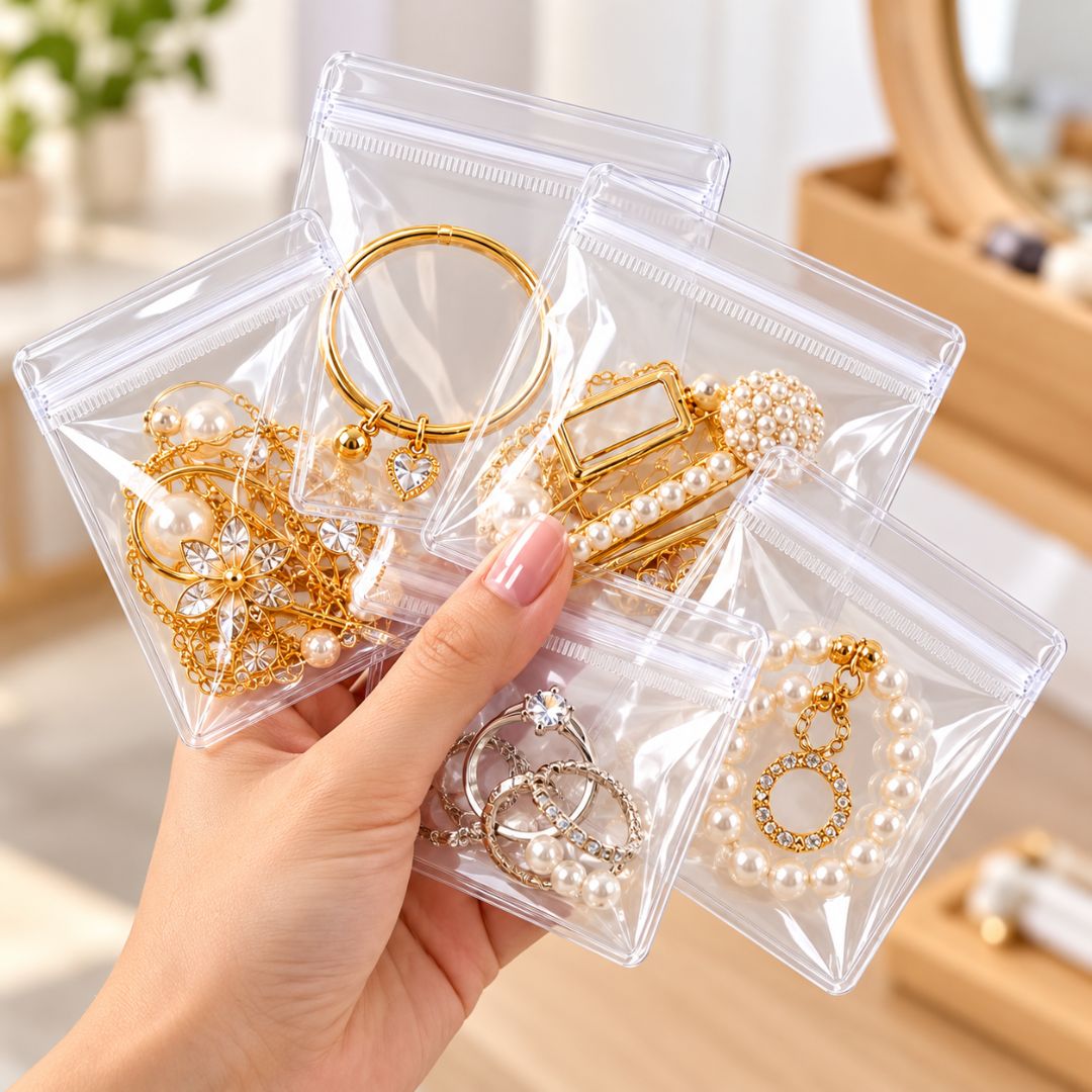 Pack De 100 Bolsas Transparentes De PVC Con Cierre Hermético