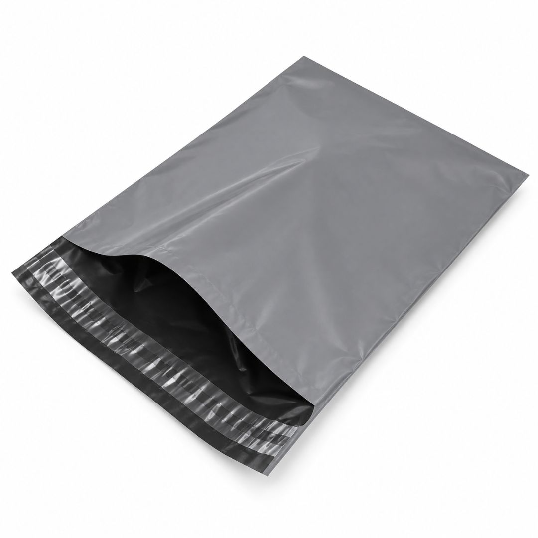 Pack 100 Bolsas De Envio Gris Liso Courier Autoadhesivas