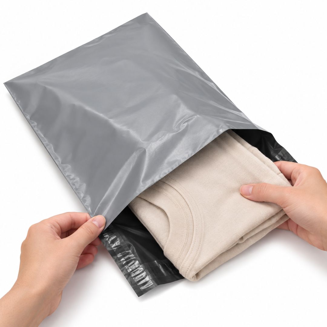 Pack 100 Bolsas De Envio Gris Liso Courier Autoadhesivas