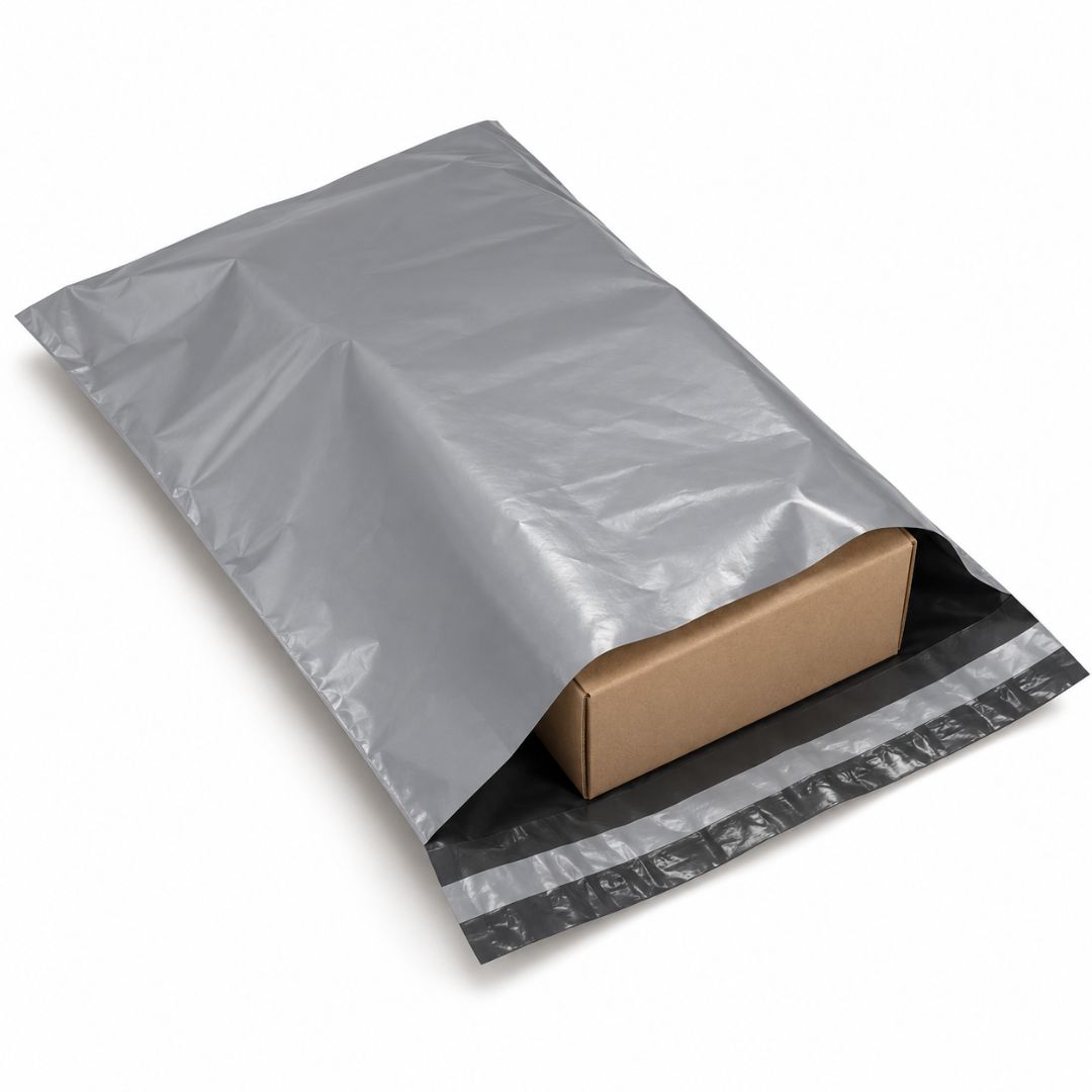 Pack 100 Bolsas De Envio Gris Liso Courier Autoadhesivas