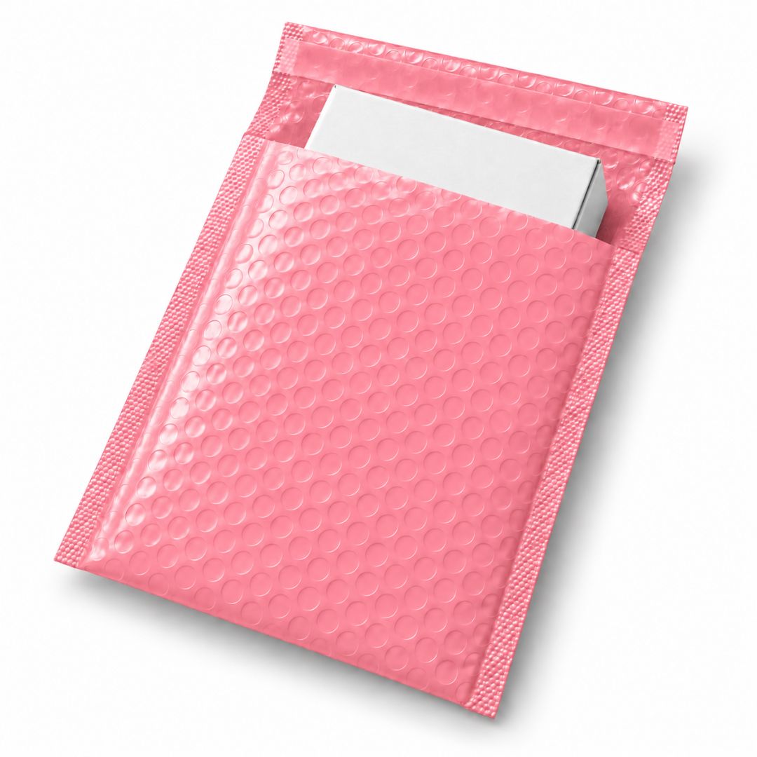 Pack 20 Bolsas Embalar Courier Con Acolchado Burbuja Rosa Negro