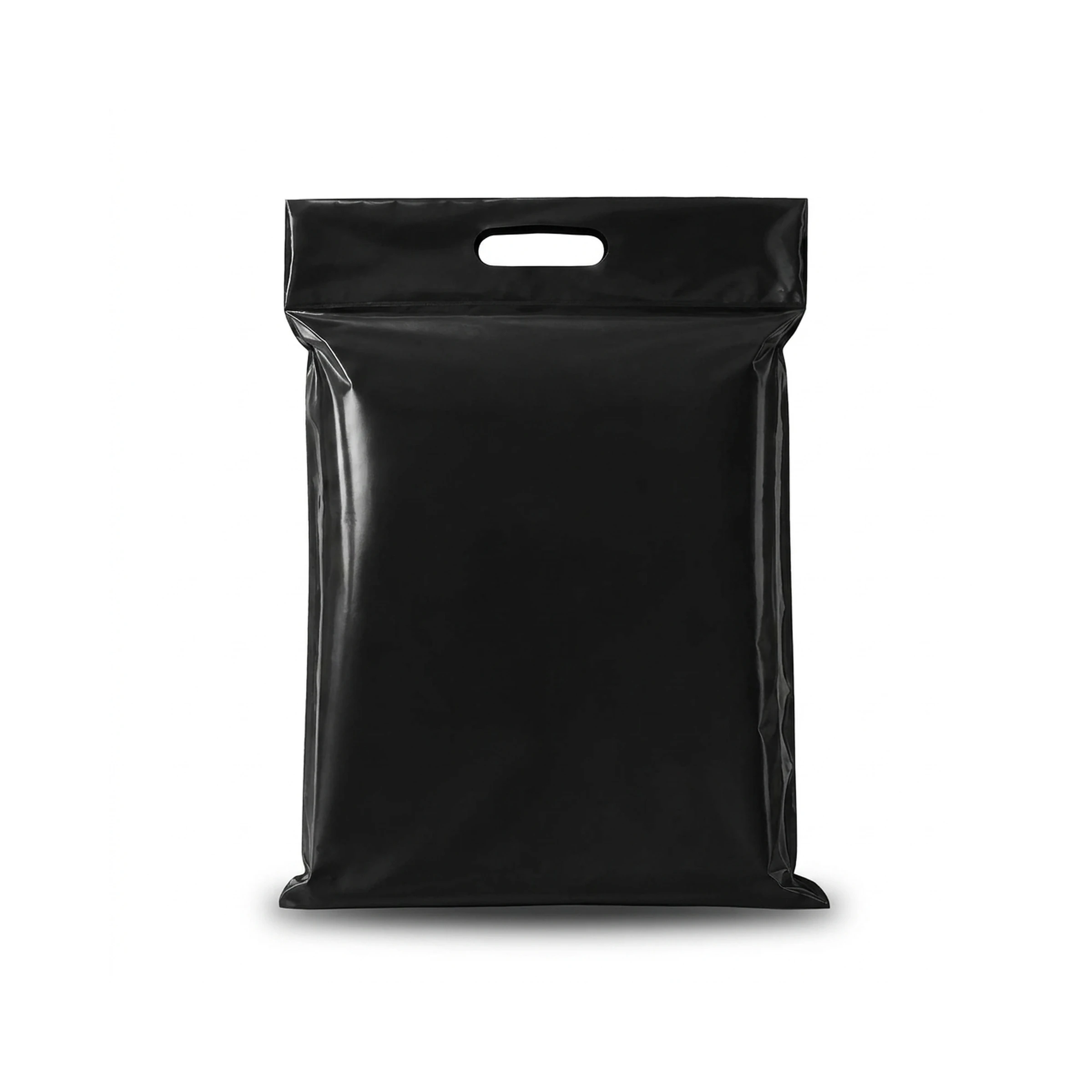 Pack De 100 Bolsa De Envío Courrier Con Asa Color Negro