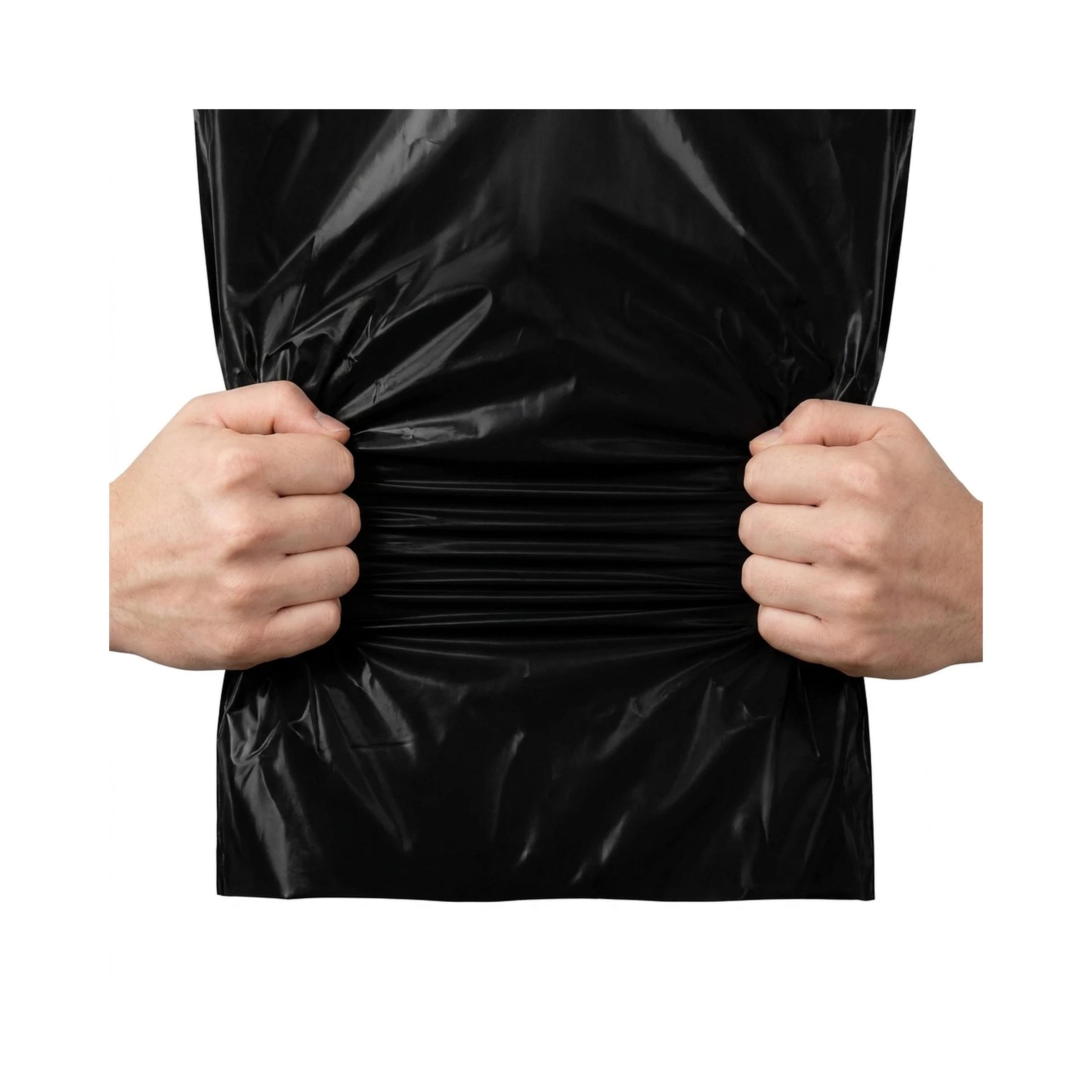 Pack De 100 Bolsa De Envío Courrier Con Asa Color Negro